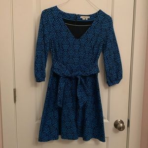 Boden Benedicta Belted Ponte Dress